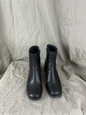 Camper Black Leather Ankle Boots